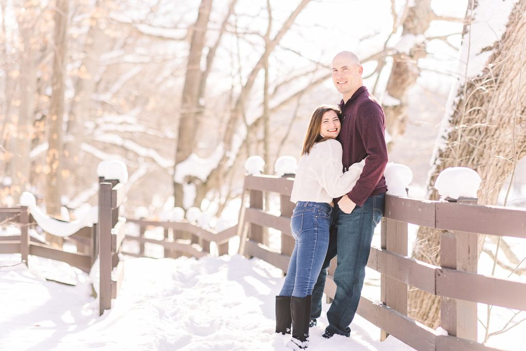 winter engagement session